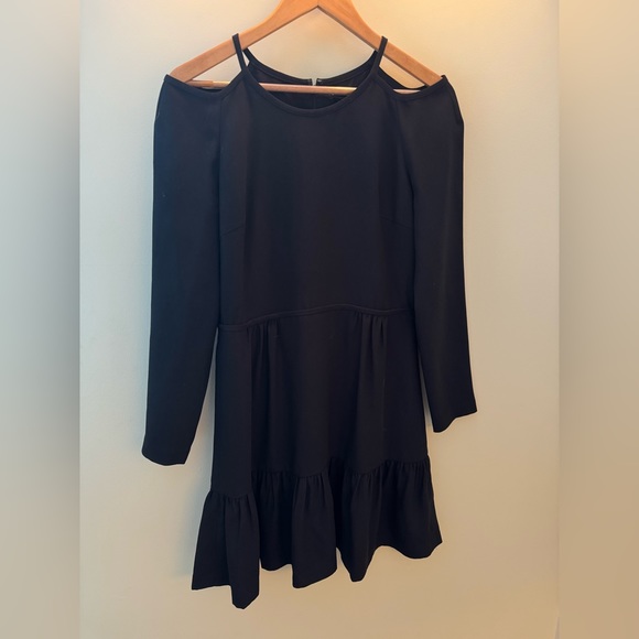 Club Monaco Black Sandraya Cold Shoulder Mini Dress - Picture 3 of 5